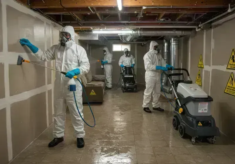 Basement Moisture Removal and Structural Drying process in Carbon County, WY